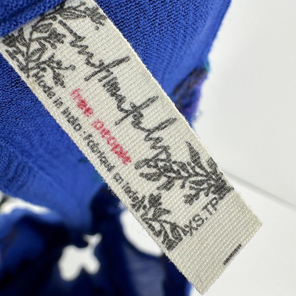 Free People Adelaide Embroidered Shift Mini Dress Ocean Blue Size XS - Picture 8 of 12